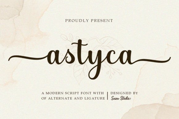 Astyca Script: A Sweet Calligraphy Typeface for Modern Projects