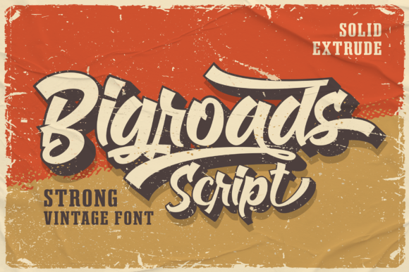 Bigroads Script: A Retro Layered Font That Brings Ideas to Life