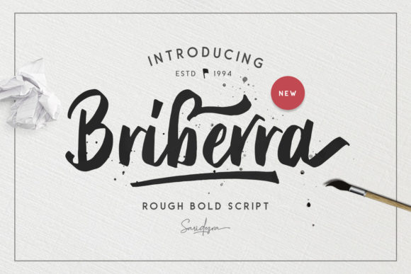 Briberra Script: A Rough, Bold Typeface for Standout Designs