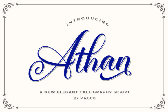 Bring a Timeless Elegance to Your Designs with Athan Script